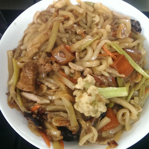 【厚生廚房】炒粄條 : fish一起做