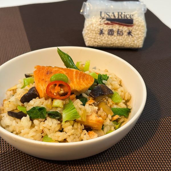 【跟著做活動食譜】翡翠鮭魚菜飯 : Bruce Bruce一起做