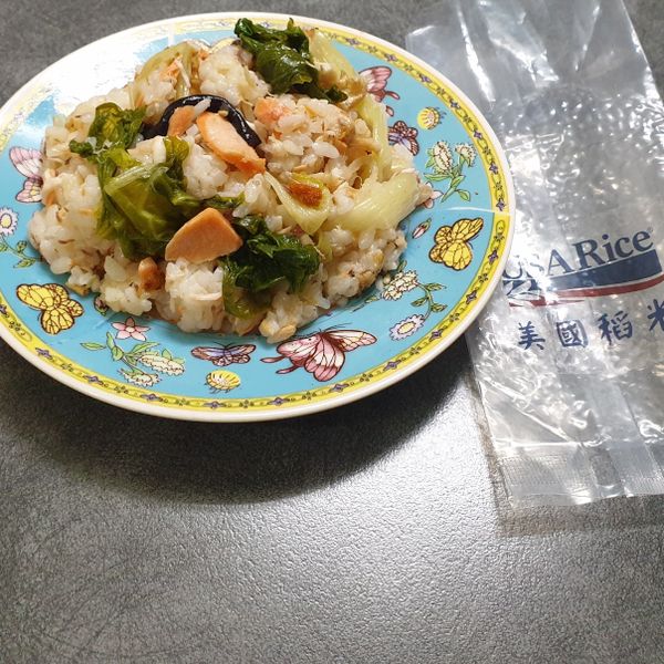 【跟著做活動食譜】翡翠鮭魚菜飯 :  勇兔一起做