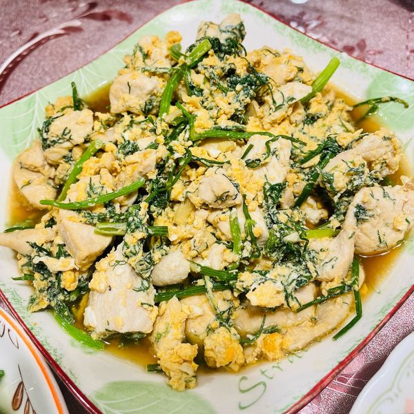 小茴香雞肉炒蛋 : le le一起做