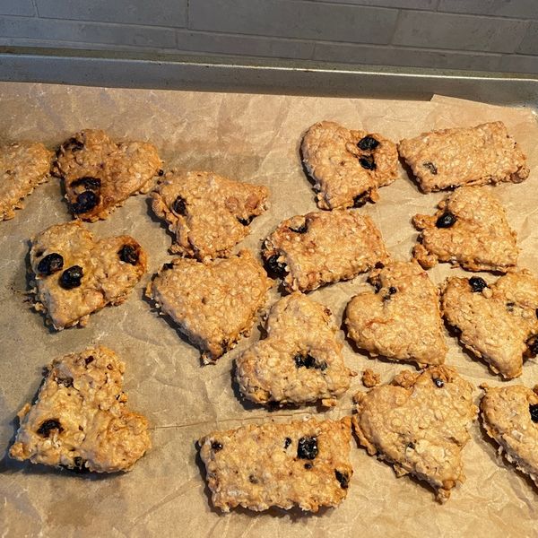 簡單新手烤餅乾：果乾燕麥餅乾（無泡打粉） : 卡爾登的阿姨❄️一起做