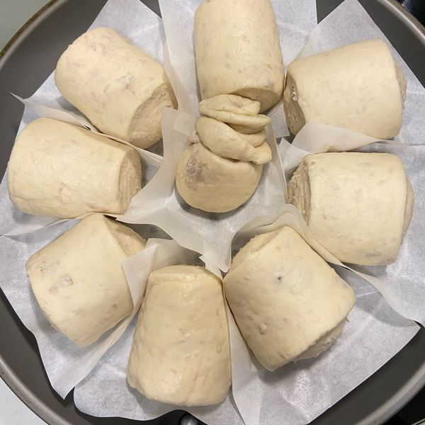 芋頭鮮奶萌饅頭 : teresa一起做