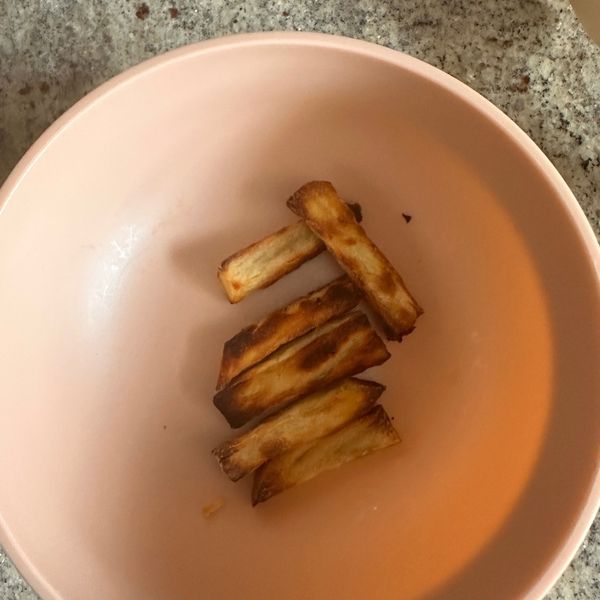 寶寶食譜～免炸地瓜薯條：yen 一起做