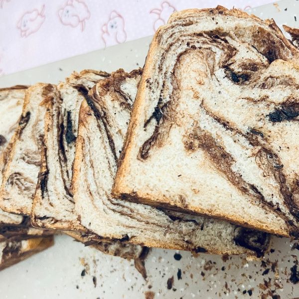 巧克力大理石吐司【Panasonic製麵包機】:Athena 一起做