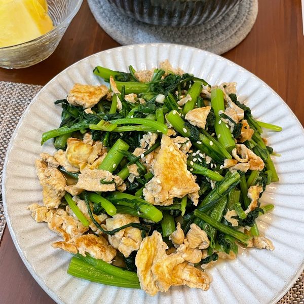 山茼蒿炒蛋 : Ya Wen Chang一起做