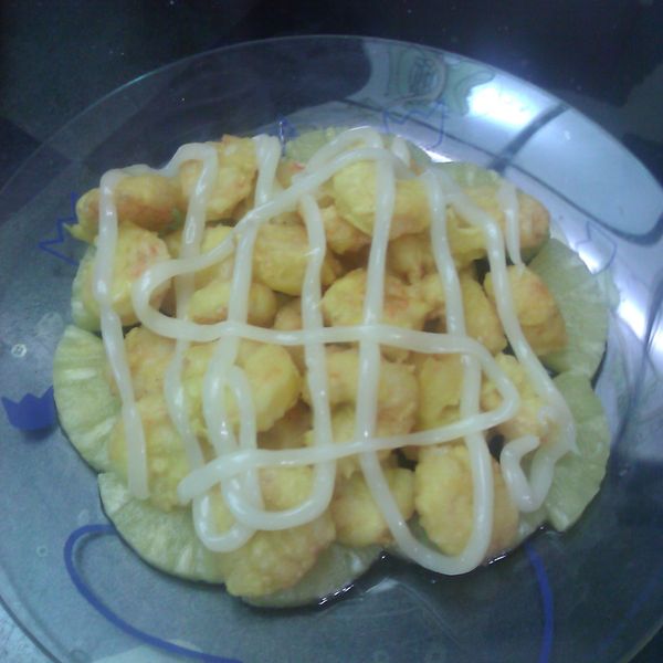 鳳梨蝦球 : 曾蕥頵一起做