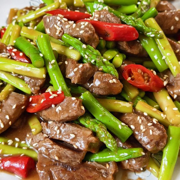 上班菜18---蘆筍炒牛肉 : 羽一起做