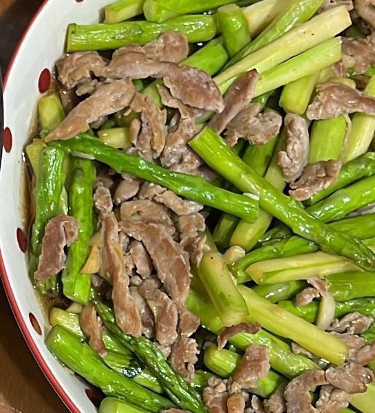 蘆筍炒牛肉絲 家常菜 : 陳柔柔一起做