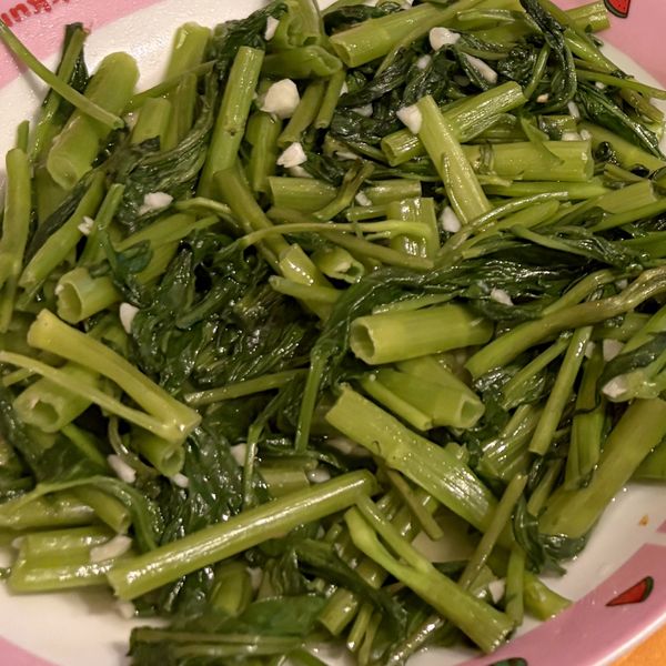 水炒空心菜 : rara一起做