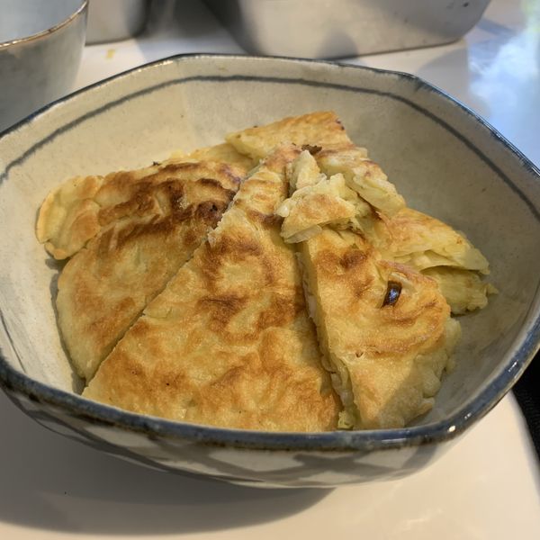 ～煎高麗菜餅～ : 石文儒一起做