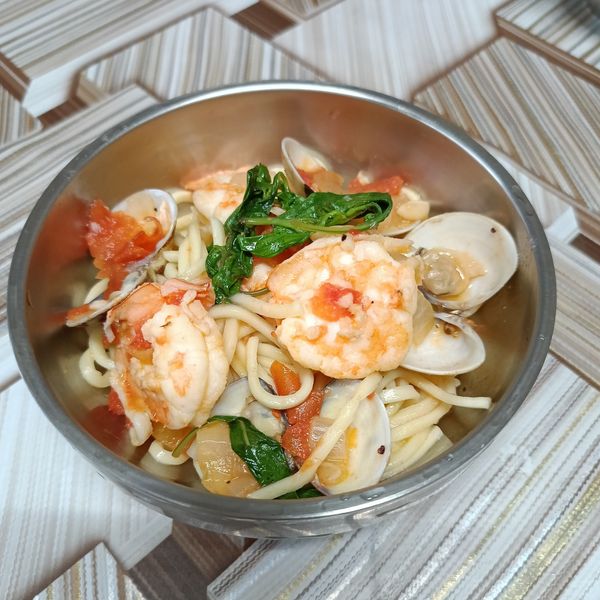 蕃茄海鮮義大利麵 : 陳小漩一起做