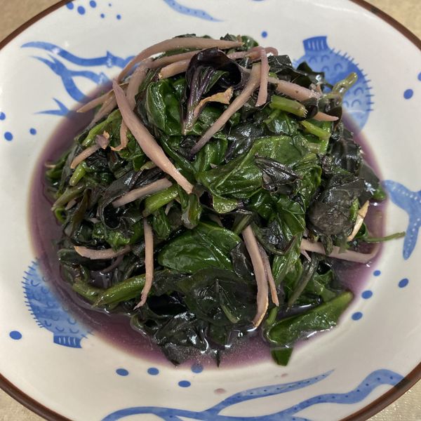 麻油紅鳳菜 : 賴顗婷一起做