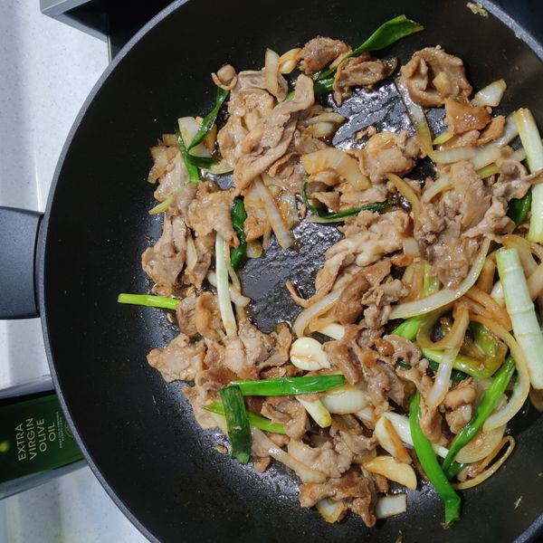 蔥爆豬里肌肉片 : ingrid一起做