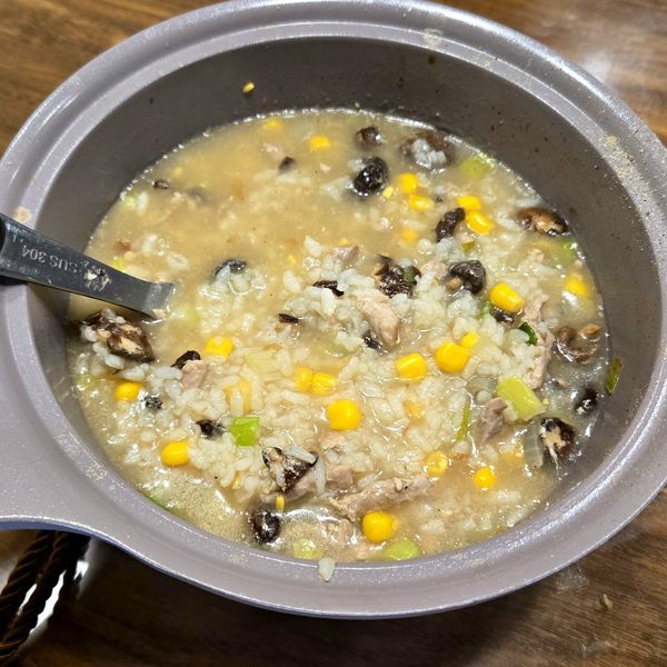 【一鍋隨意煮】香菇瘦肉粥 : Liui Lin一起做