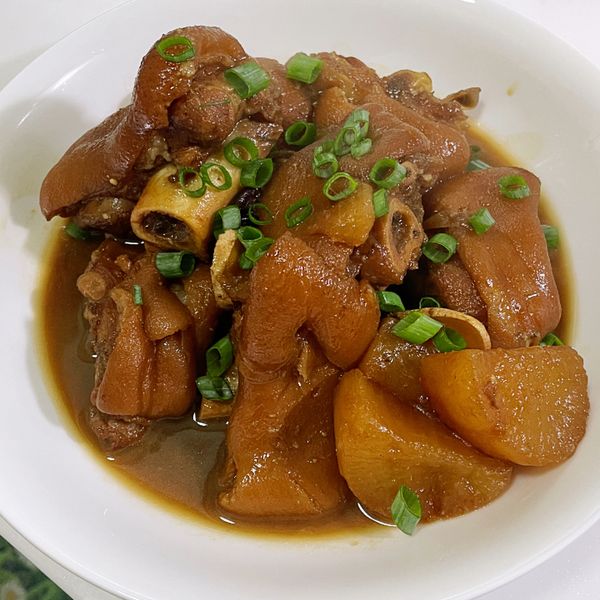 黑糖滷豬腳_電鍋料理 零廚藝 : 什蘑毛一起做