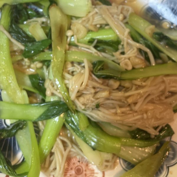 青江菜炒金針菇：YL Wang 一起做