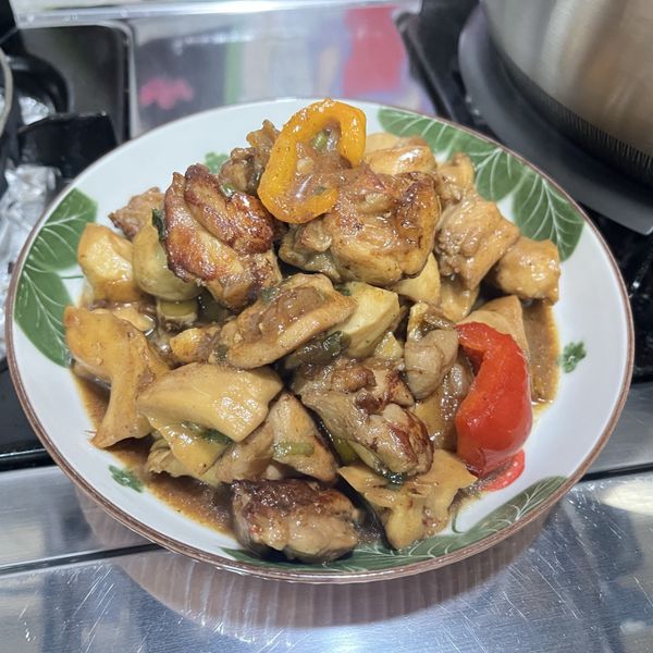 甜麵醬燒杏鮑菇雞 : Kitty Wong一起做