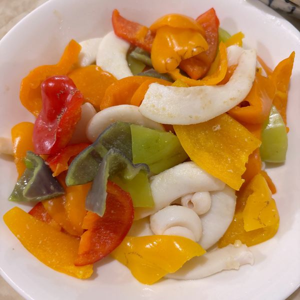 ㄚ曼達的廚房~彩椒花枝 : Tina Tu一起做