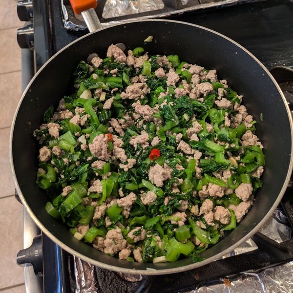 雪菜炒肉末 : Teresa Chang一起做