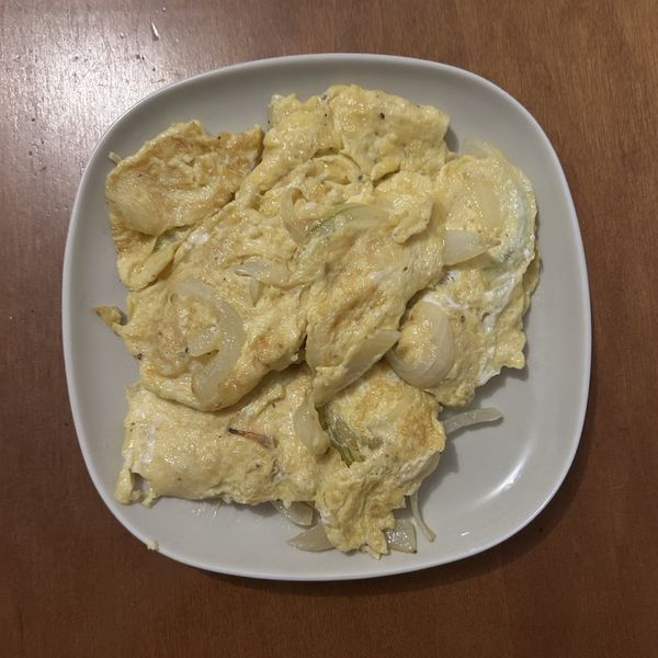 洋蔥炒蛋：sunny 一起做