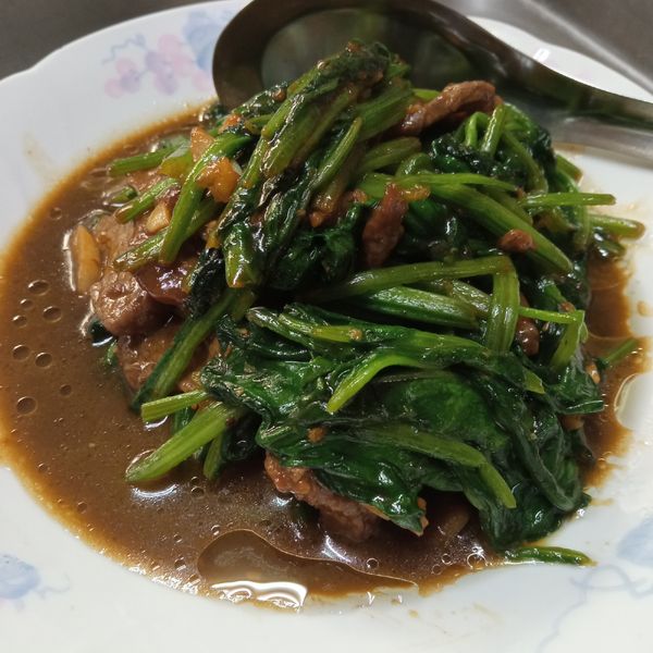 沙茶牛肉炒空心菜 : 林哲生一起做