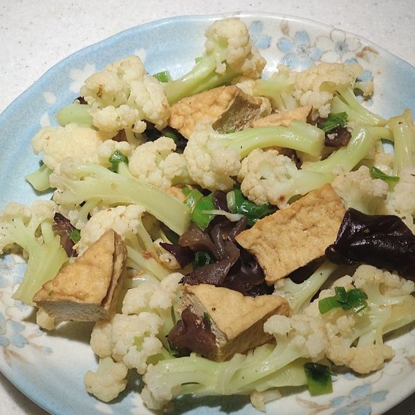 醬燒花菜油豆腐 : Lily一起做