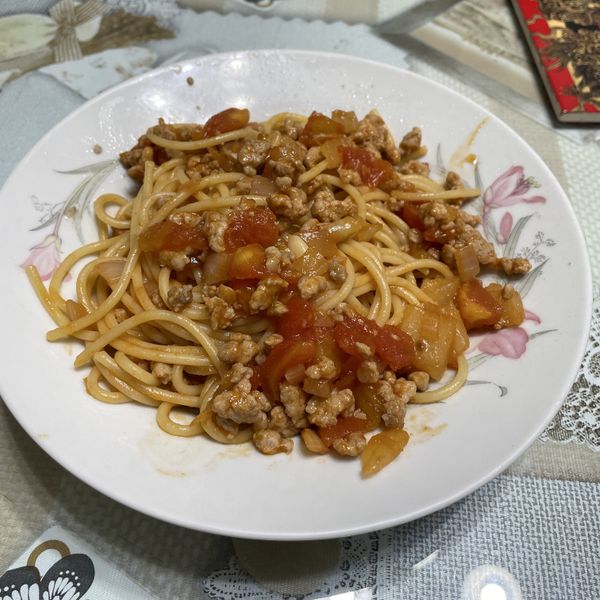 蕃茄肉醬義大利麵 : 艾比一起做