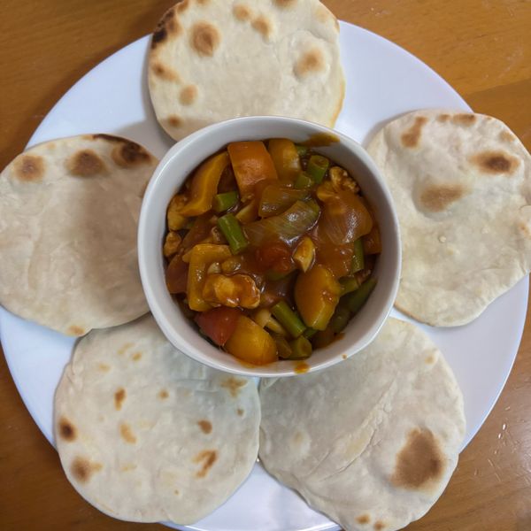 印度全麥烤餅(純素) : tina一起做