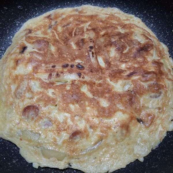 西班牙烘蛋 : 麻婆豆腐丼一起做