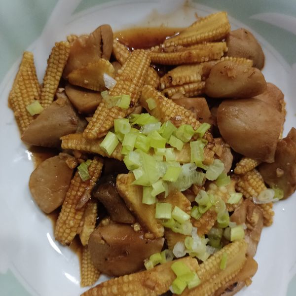 醬燒杏鮑菇玉米筍：雪莉狗 一起做