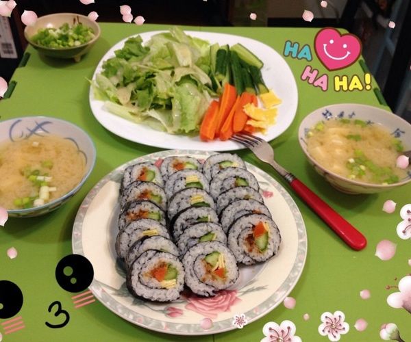 ♥憶柔蔬食♥鮮脆開胃壽司 : Chloé Chang一起做