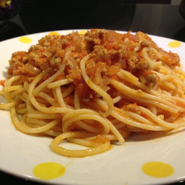 蕃茄肉醬海鮮義大利麵 : Daisy一起做