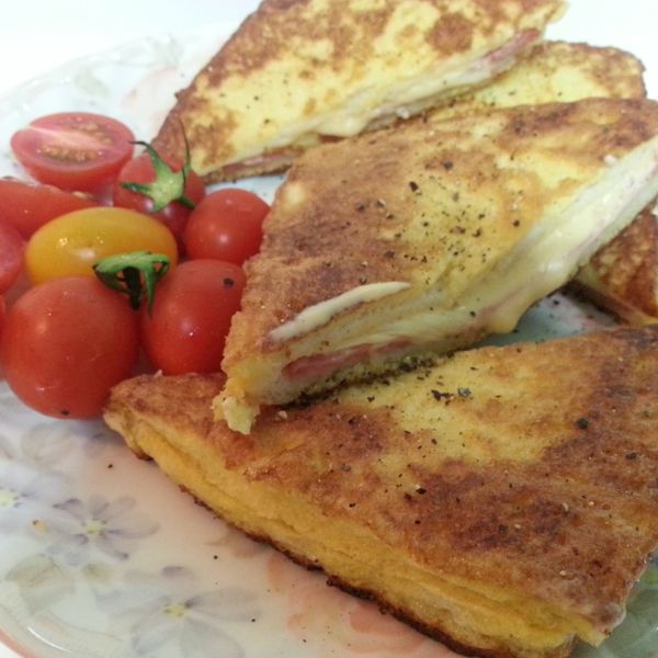 Mimi♥起司火腿法式三明治 : Vicky C一起做