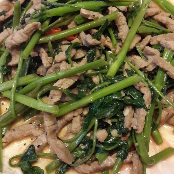 沙茶牛肉空心菜 : Ivy Yu一起做