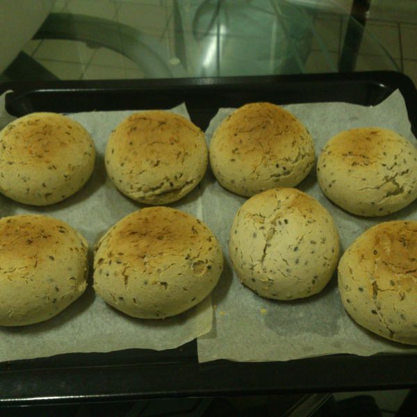 [Witi✿Kitchen]韓國麵包-原味黑芝麻  : 雨のち 晴れ一起做