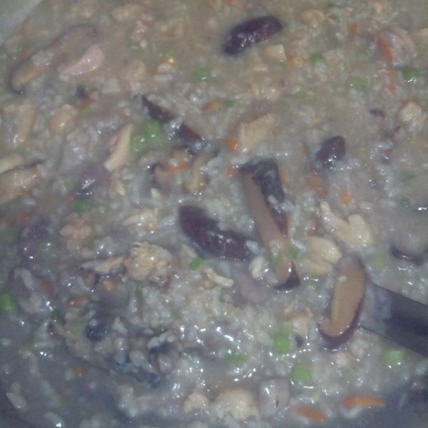 暖暖在心頭- 台式香菇鹹粥 Taiwanese Rice porridge : Tiffany  Jhan一起做