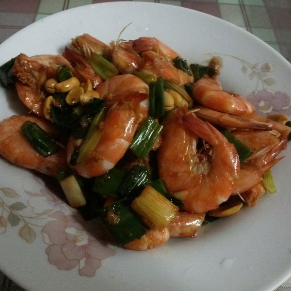 蔥爆蒜蝦。淬釀年菜料理:Zhi Yi Yang 一起做