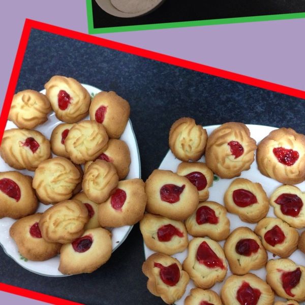 擠花果醬小餅乾 : Vicky Wu一起做