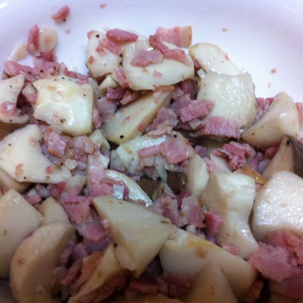 蒜香培根鮑菇 : Chia Chi Huang一起做