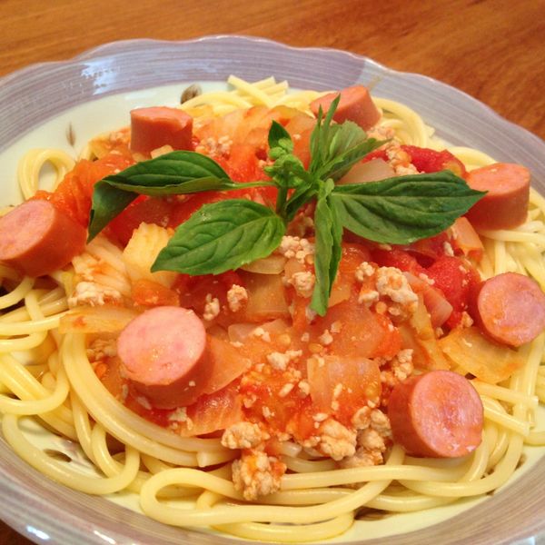 蕃茄肉醬海鮮義大利麵 : 曾香華一起做
