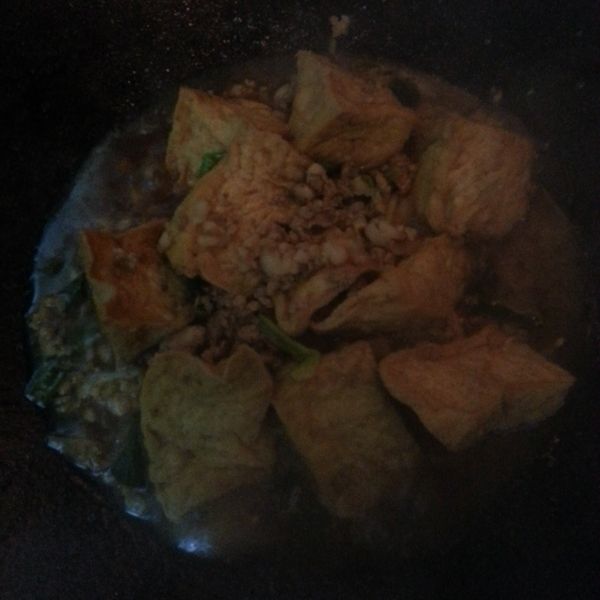 萬家香大吟釀薄鹽醬油--香菜三角油豆腐 : Joy Chiu一起做