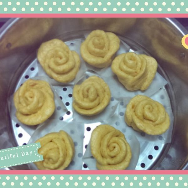 秋天的金黃玫瑰～南瓜玫瑰饅頭 : 林淑惠一起做