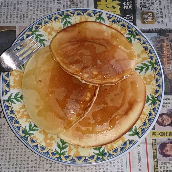 [肥丁手工坊] 熱香餅 ~ 無泡打粉 ( 低脂、無負擔 )：Milk 一起做