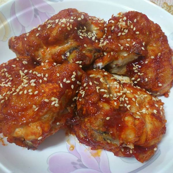 貝兒實驗室。烤箱版韓式炸雞 : 羅小橘一起做