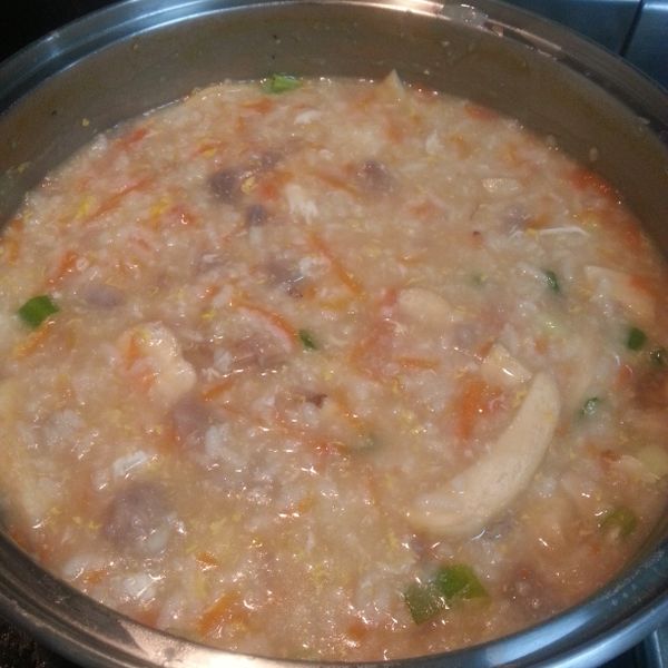 芋頭鹹粥 : 小桃ㄟ一起做