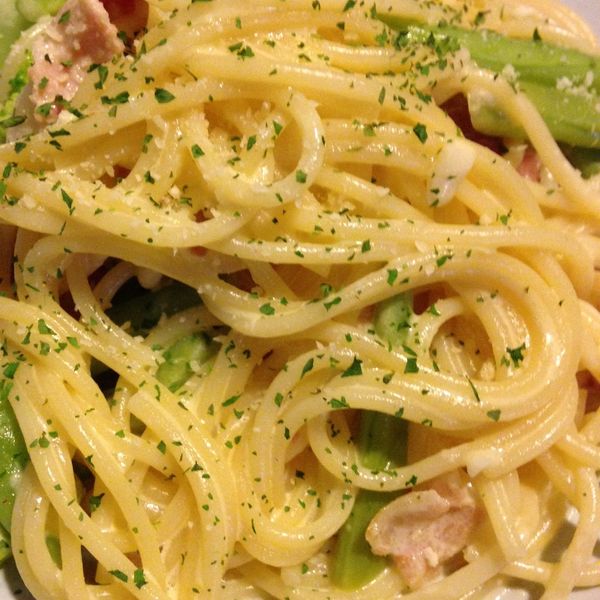 奶油培根義大利麵 : Jessie一起做