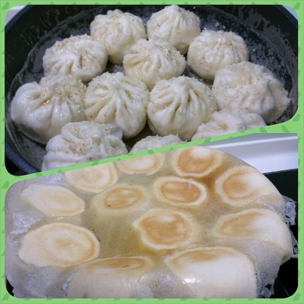 超好吃的-素水煎包 : 史努比一起做