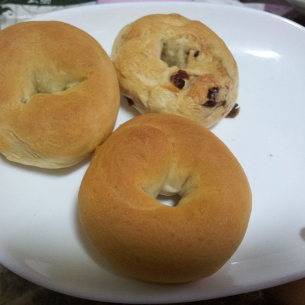 │漢娜愛吃甜│Mini葡萄乾貝果 : 花丸子一起做