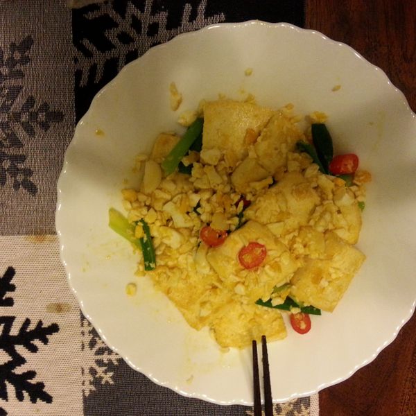 蒜香金沙豆腐 : 丁丁一起做