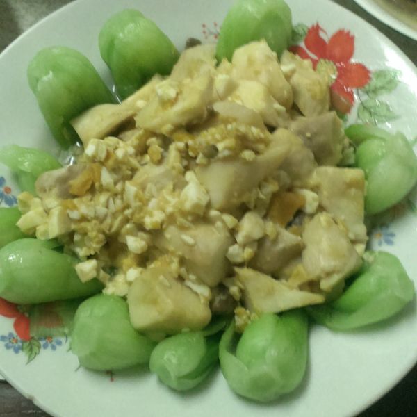 鹹蛋炒杏鮑菇 : chiya一起做